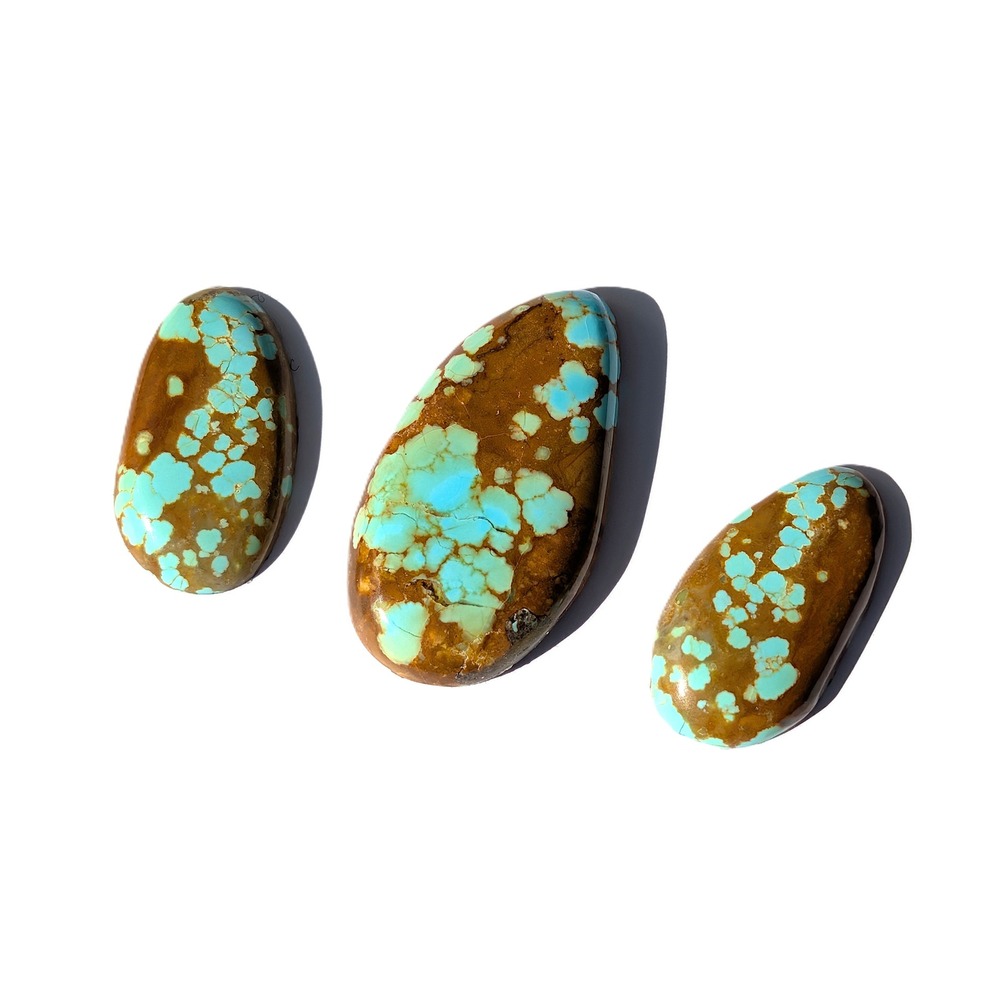 Authentic No. 8 Mine Turquoise RARE 100 Carats Spiderweb Matrix Nevada USA Gem * - Picture 8 of 10